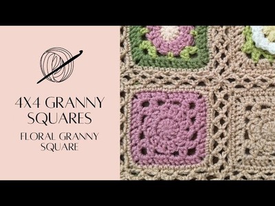 Floral Granny Square: Scrap Yarn Crochet Blanket Project