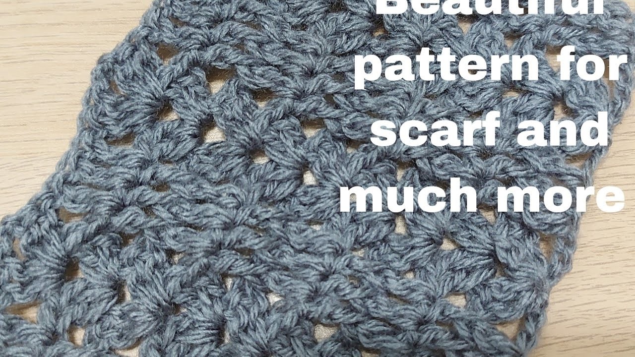 How to crochet this beautiful pattern for scarf and you can make so many things.