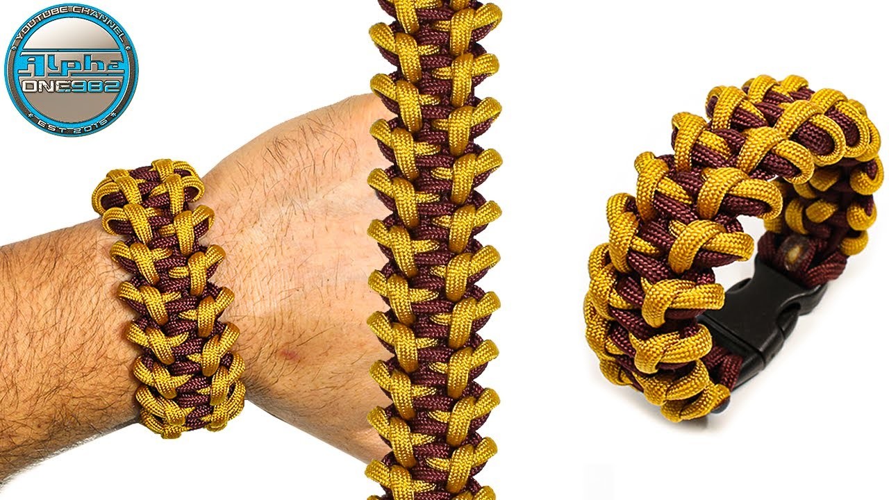How to Make a Paracord Bracelet Harlequin Knot Tutorial DIY