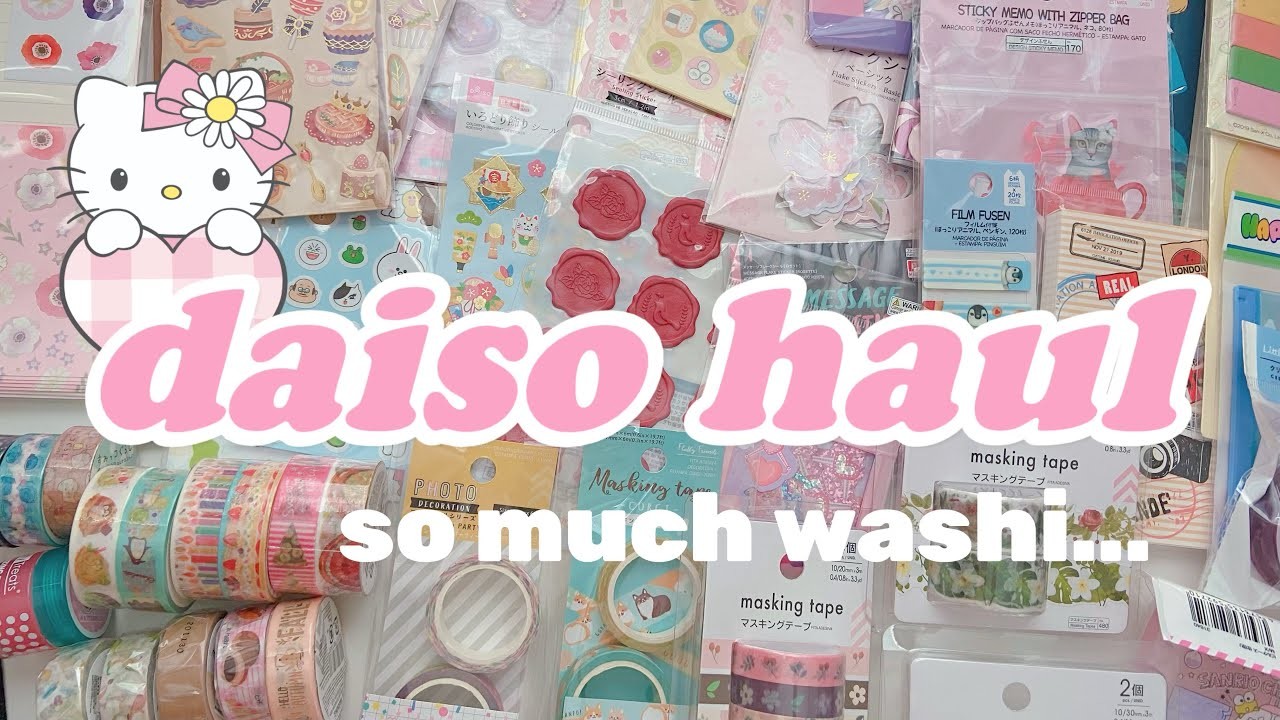 ????️I bought so many things again | daiso haul ft so many washi #daiso #stationery #stationeryhaul