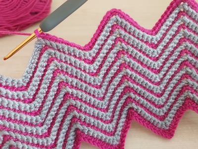 INCREDİBLE ???? Muy Hermosa ???? Zig zag crochet You Won't Believe What You See - Click and See