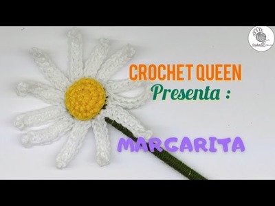 Margaritas a crochet, ideal para ramos