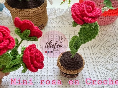 Mini Rosa crochet ????????