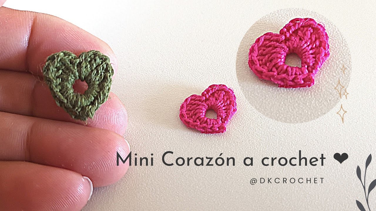 Mira que FACIL tejí este Mini CORAZON a crochet en 5 minutos ❤????????