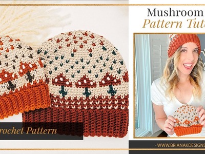 Mushroom Hat Crochet Pattern - How To Crochet A Colorwork Mushroom Hat Free Pattern