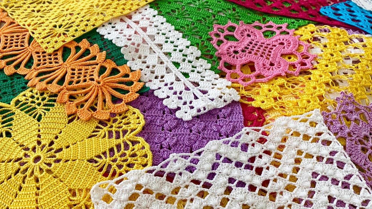 NEWEST and Most Beautiful Designs Crochet Runner, Tablecloth, Shawl, Blouse and Motif Patterns