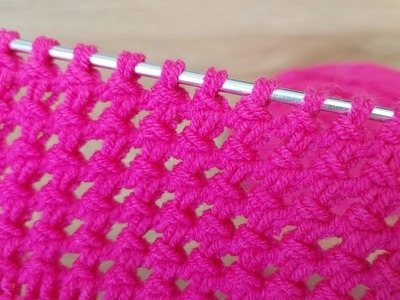 OMG! l can't believe this tunusian crochet pattern look so beautiful! very easy tunus crochet stitch