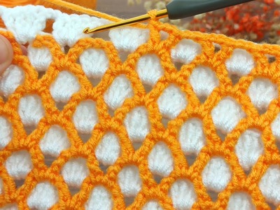 ⚡PERFECT ????⚡very easy for beginners, very stylish two-color crochet baby blanket model explanation