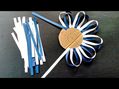 Super easy and beautiful paper flower wall hanging.paper crafts.DIY room decoration ideas