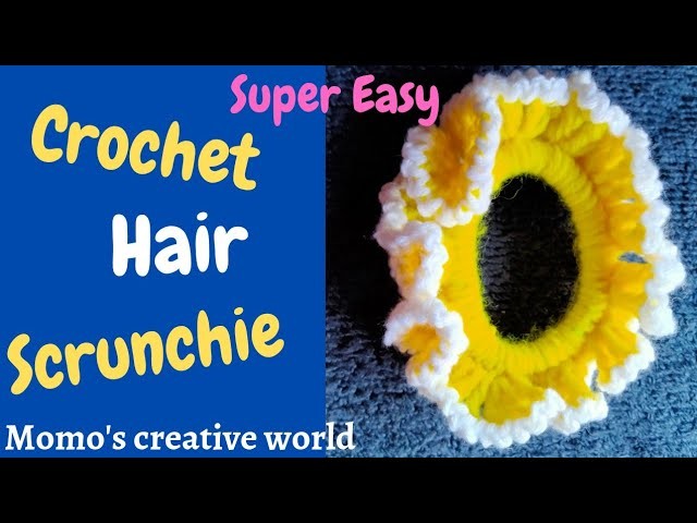 Super Easy!! Crochet Hair Scrunchie ll Easy To make crochet hair Scrunchie Tutorial for beginners ll