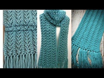 كوفيه كروشيه حريمي.وشاح كروشيه easy crochet scarf