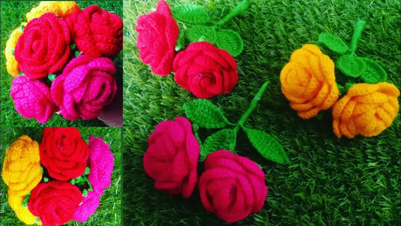 WoW Crochet beautiful flower. Easy knitting.Güzel çiçek tığ işi. Kolay örgü.@PoojaGcreatives