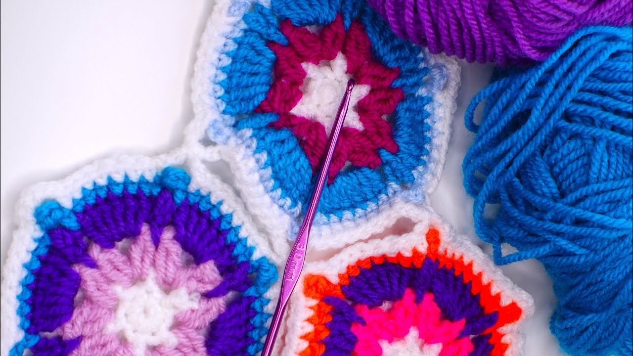 Wow!!.???? Very Easy! Super how to make eye catching crochet motif for blanket
