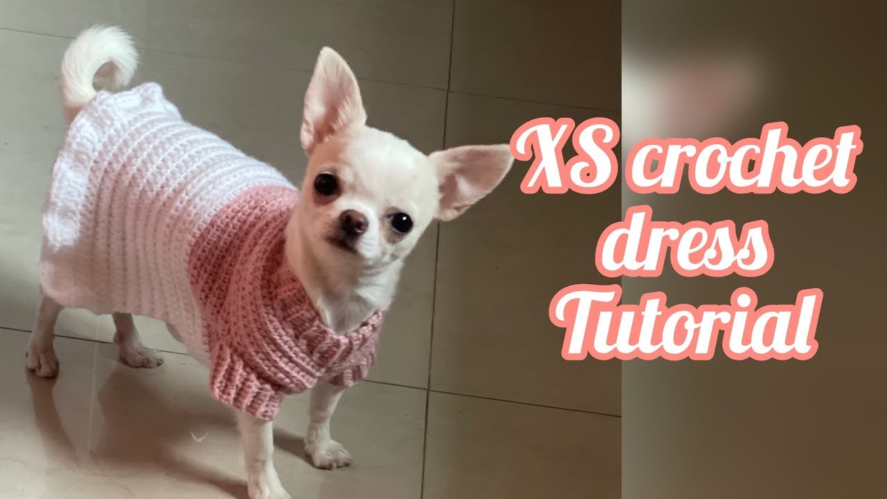XS Crochet Sweater Dress Tutorial. Audio en Español.English Subtitles