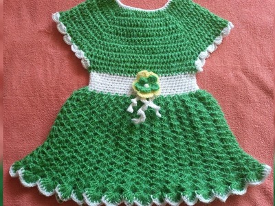 A wooden crochet dress for baby girl(12 to18 months )