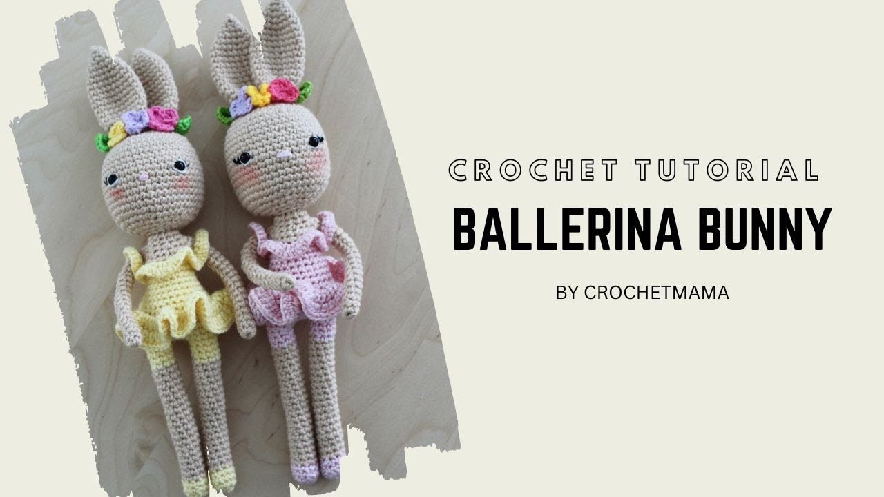 Amigurumi Ballerina Bunny. Crochet Rabbit Tutorial (Left-Handed Crochet)