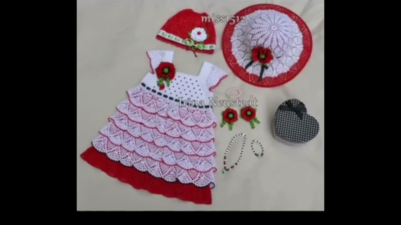 Baby Crochet dress ???? ???? and suit Designs.Crochet Winter sweater Designs For Baby