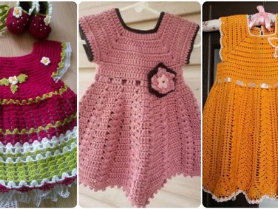 Beautiful and Unique baby girls crochet frocks designs.Crochet baby sweater designs pattern
