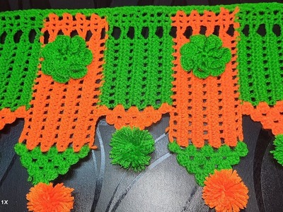 Beautiful Toran Design.How To Make a Doorhanging  #crochet #design #youtube #viral #yt #homedecor