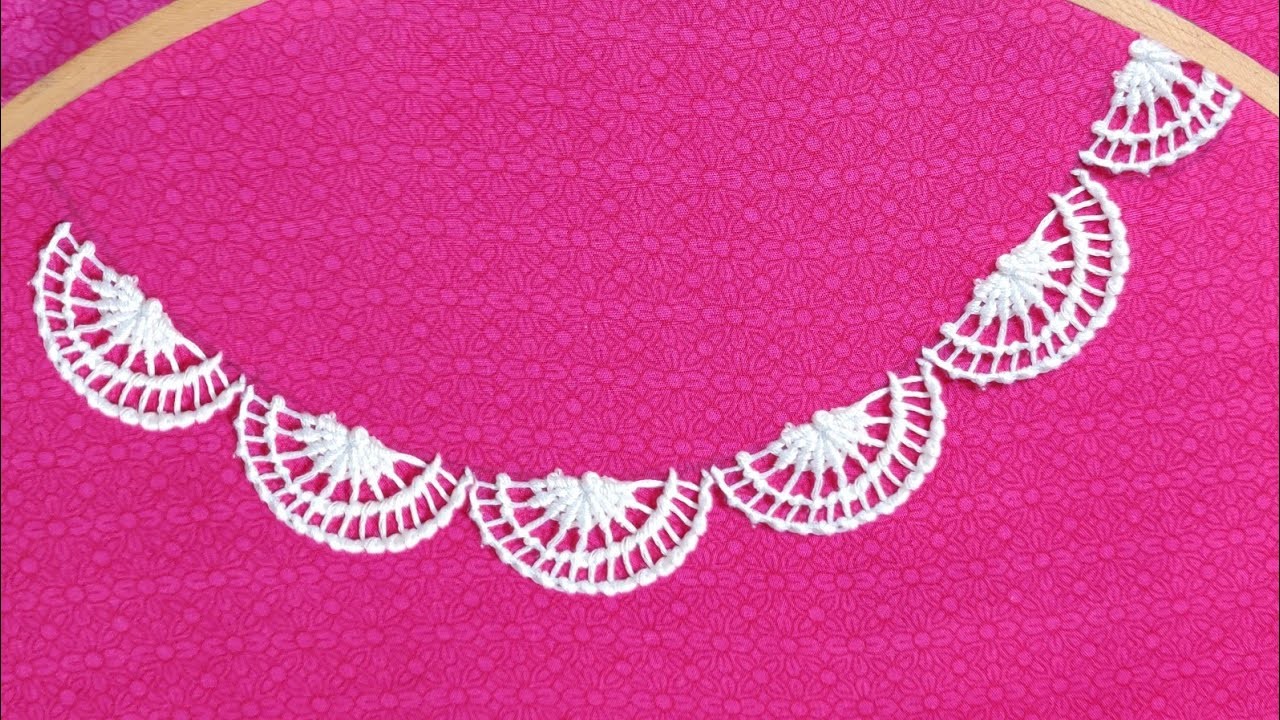 Circle Neckline Embroidery For Dress.Kurti.Shirt (Hand Embroidery Work)