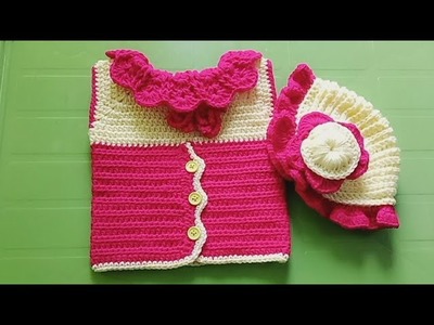 #crochet #baby dress ⚡???? wonderfull crochet ⚡???? amazing very easy baby dreass you will love it ????