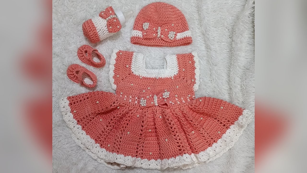 Crochet baby frock tutorial. crochet dress. part - 1