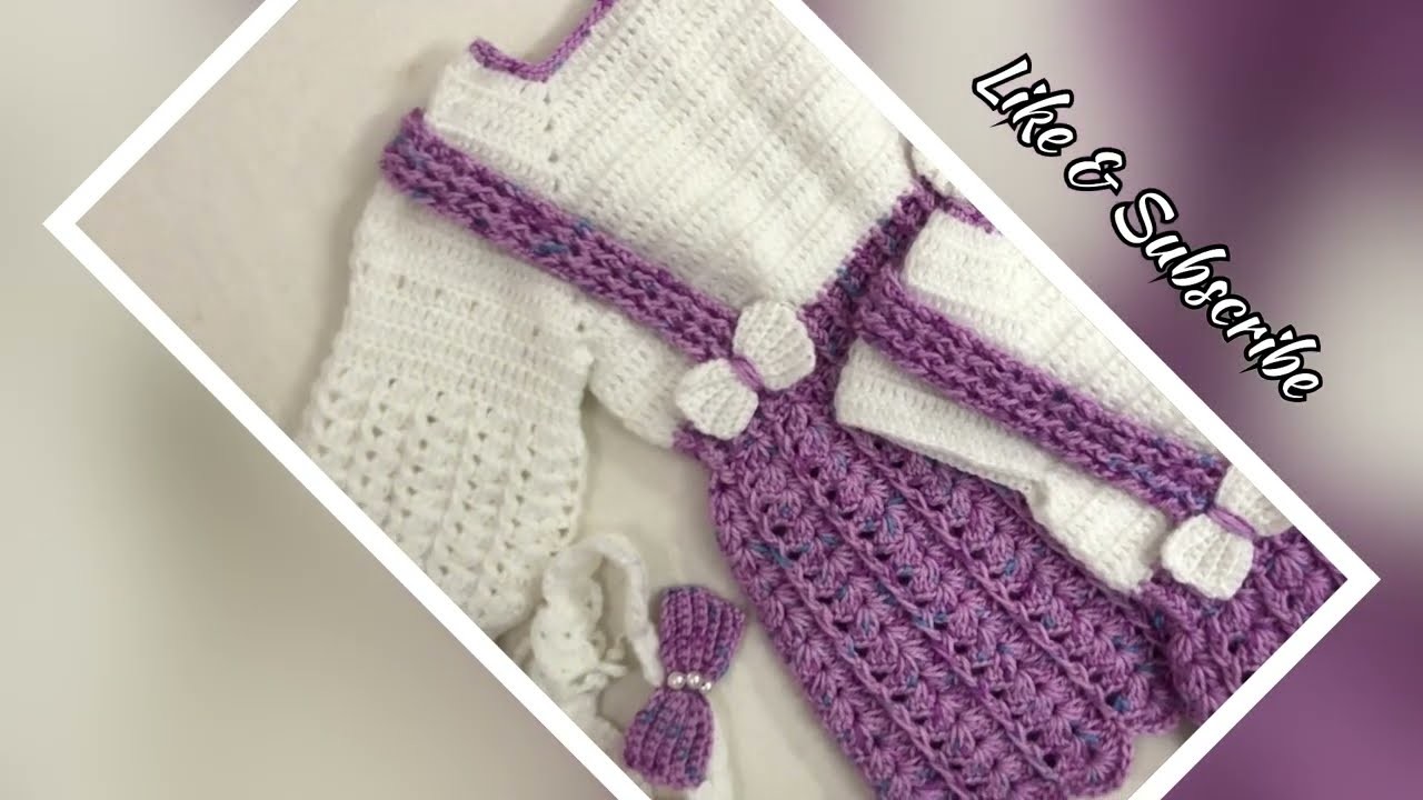 Crochet dress for 1yr baby Part-2