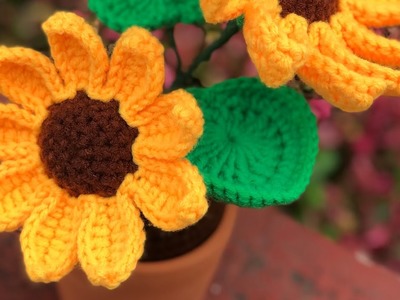 Crochet Sunflower Cute and Easy tutorial