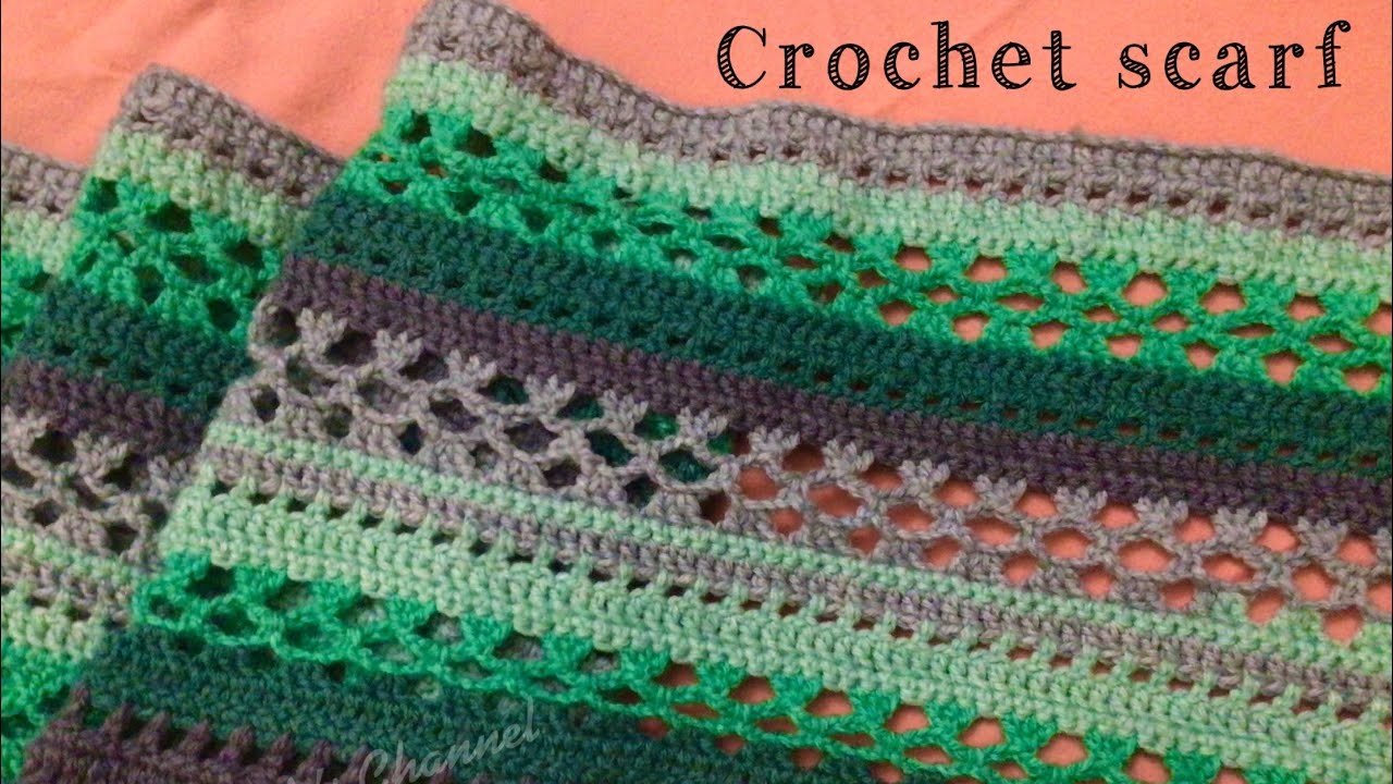 Easy Lacy Scarf | Beautiful crochet summer scarf with cotton yarn | Crochet teacher | vb arts