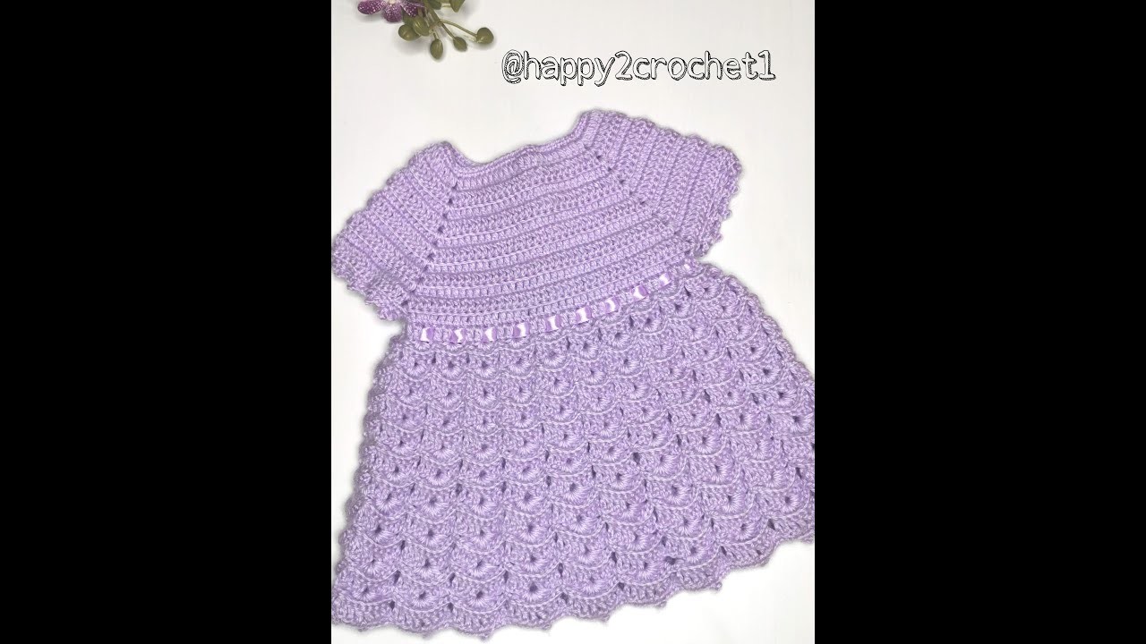 How to crochet Beautiful Baby Dress.Frock 0-6 months #crochet #baby #video #youtube #youtubeshorts
