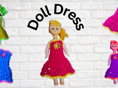 How to Crochet Doll Dress | Doll Dress | Beautiful Doll Dress | Crochet Tutorial | Club Crafteria