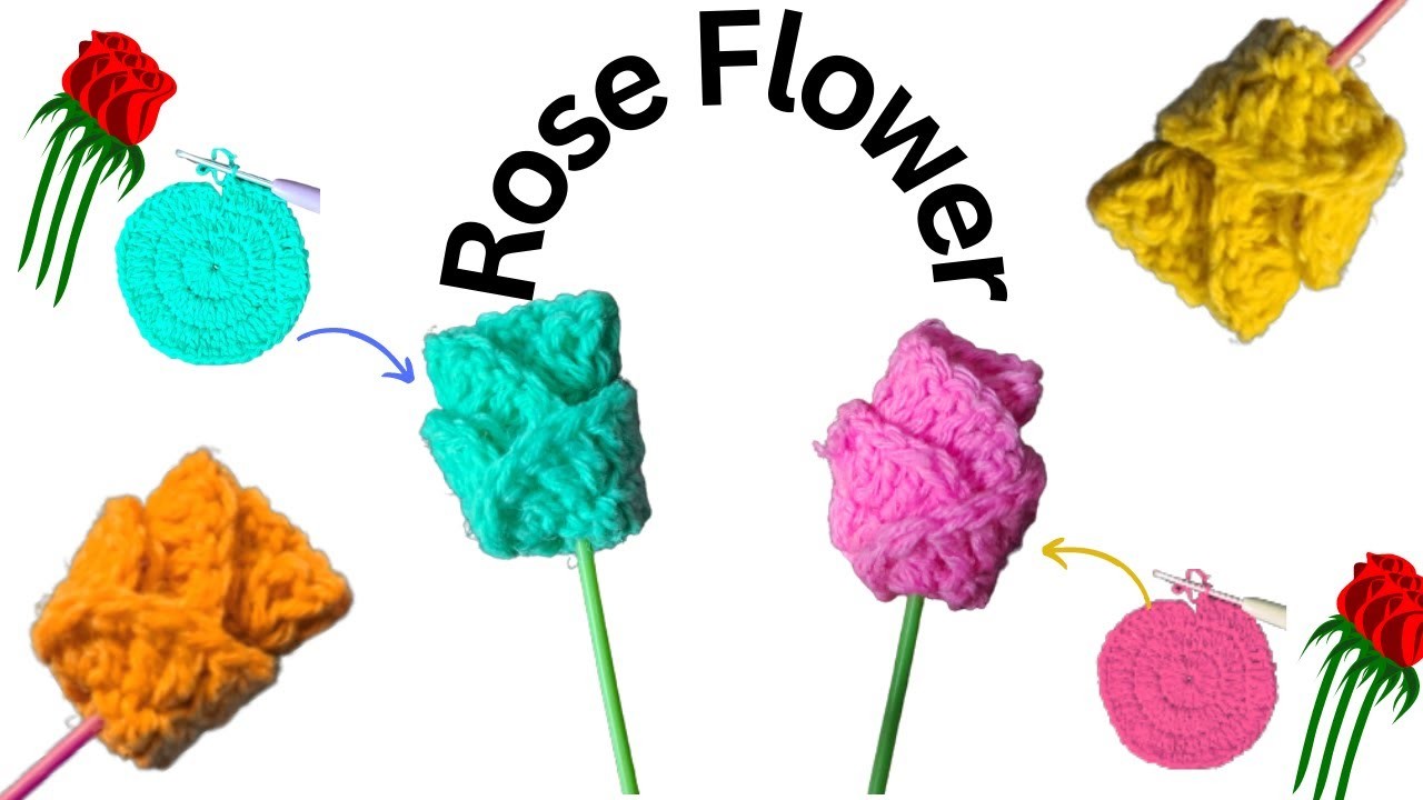 How to crochet flower in 5 mins | Crochet Flower | Crochet Tutorial | Club Crafteria