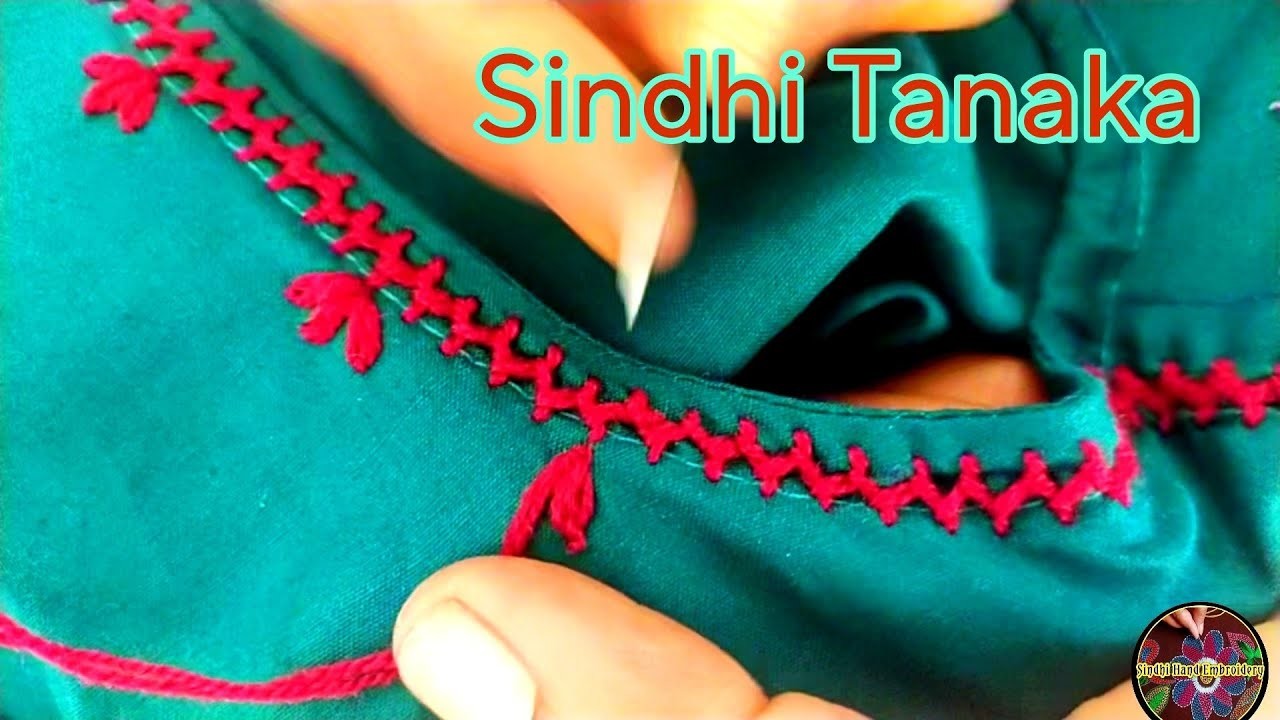 Latest neck design Stitch for kurti Sindhi tanka Embroidery beadwork embroidery Sindhi kadai work