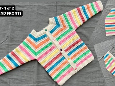 New multicolor Sweater for 1 to 2.5 year old baby|Bachi hui un se sweater|Part-1|Woolen Tutorial#103
