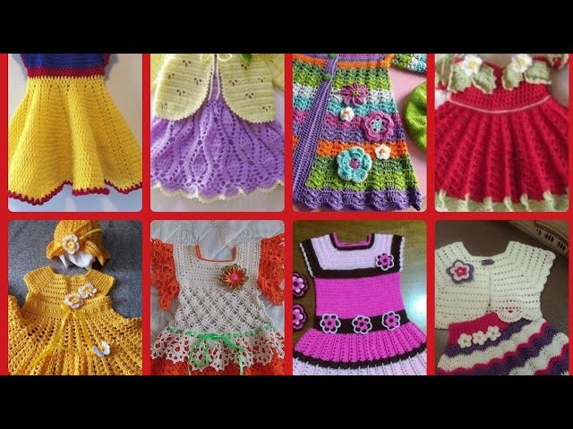 Outstanding new Crochet baby Girls Frocks design ideas. Crochet girls dress new born Crochet Pattern