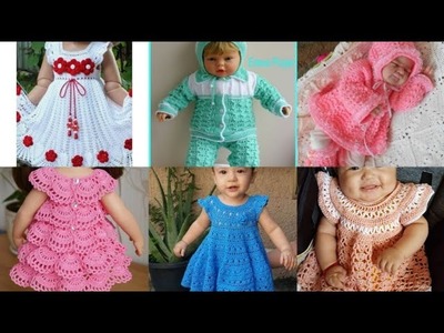 Unique and most elegant crochet frocks design for baby girl|| ||crochet dresses collection||