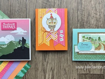 3 Cards with Stampin' Up! Enjoy the Journey DSP | Feb 8 Thursday Night Stamp Therapy