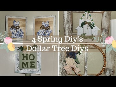 4 Spring Diy's || Dollar Tree Diys || Budget Friendly Crafting