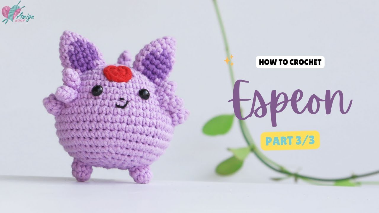#420 | Amigurumi Espeon (3.3) | Crochet Pokémon Amigurumi | Free Pattern | Amiguworld