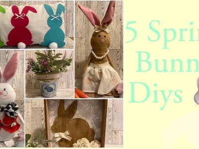 5 Bunny Diys To Try For Spring l 5 Under $5 l DollarTree Diy Crafts