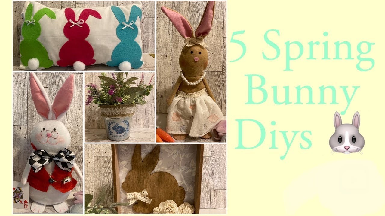 5 Bunny Diys To Try For Spring l 5 Under $5 l DollarTree Diy Crafts