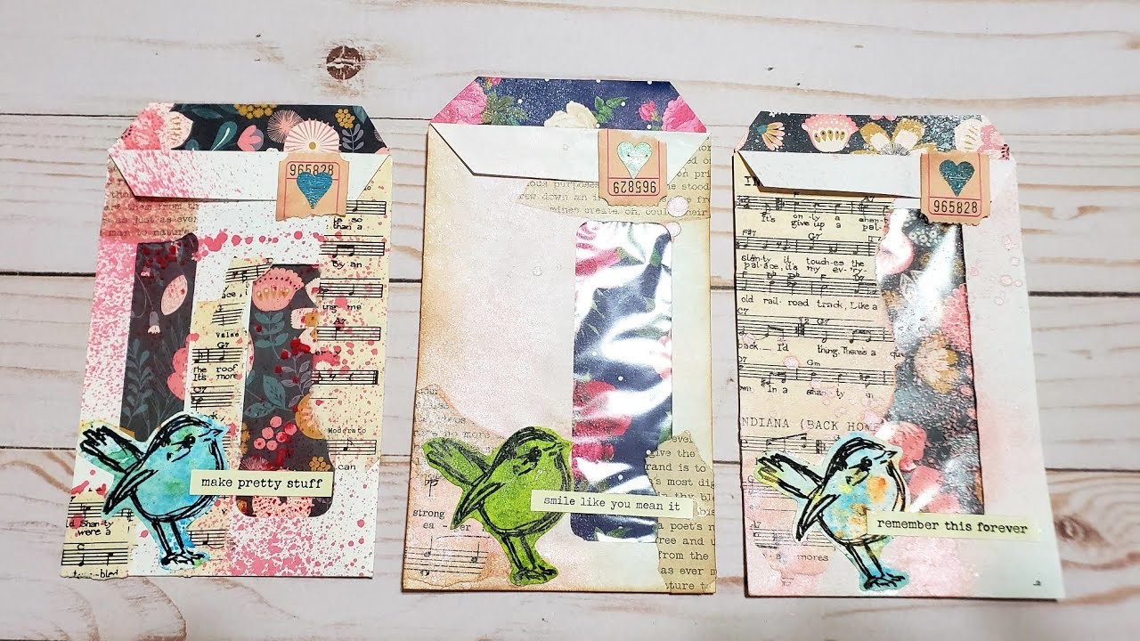 Altered Junk Mail Window Envelopes - Repurpose Junk Mail Envelopes - Process Video - Create With Me