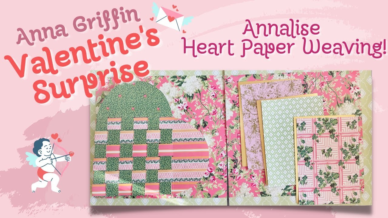 Anna Griffin Annalise Paper Weaving Valentine Layout Ruffles