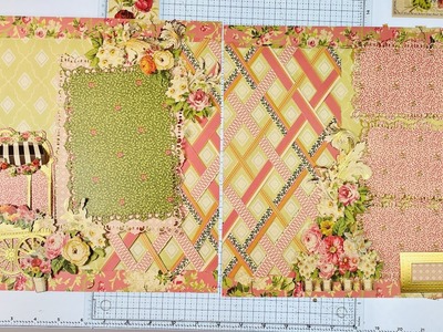Anna Griffin - Annalise Scrapbook Layout My first LIVE, lattice how to, step by step Edit Version