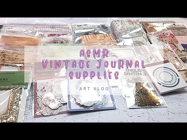 ASMR Unboxing Vintage.Retro Journal Supplies No Talking #journal #asmr #journal