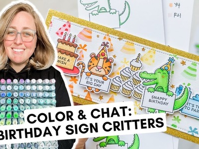 Birthday Signs Alligator and Tiger [Color & Chat]