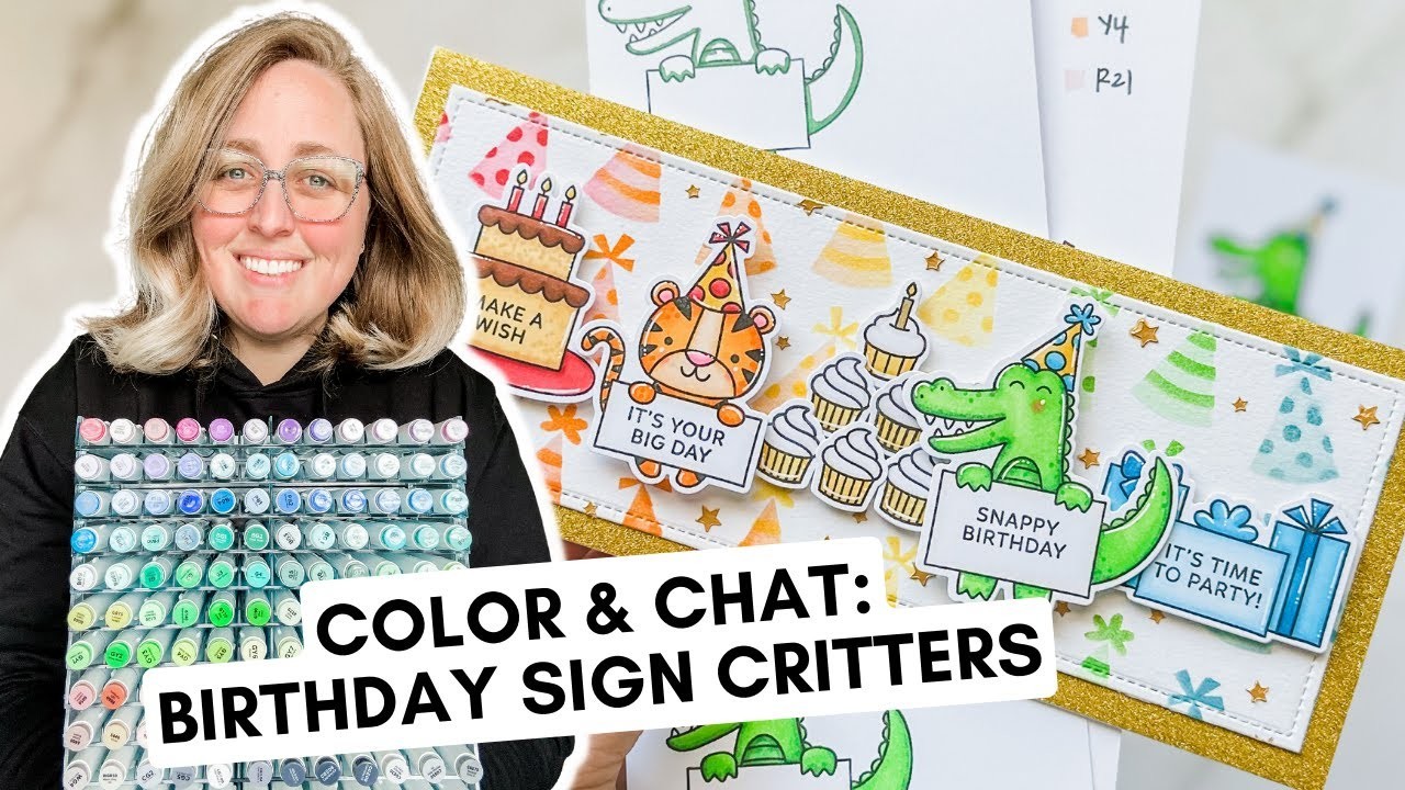 Birthday Signs Alligator and Tiger [Color & Chat]