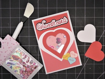 Conversation Hearts Card or Box Front that I Designed in Cricut Design Space! Free Project Linked!