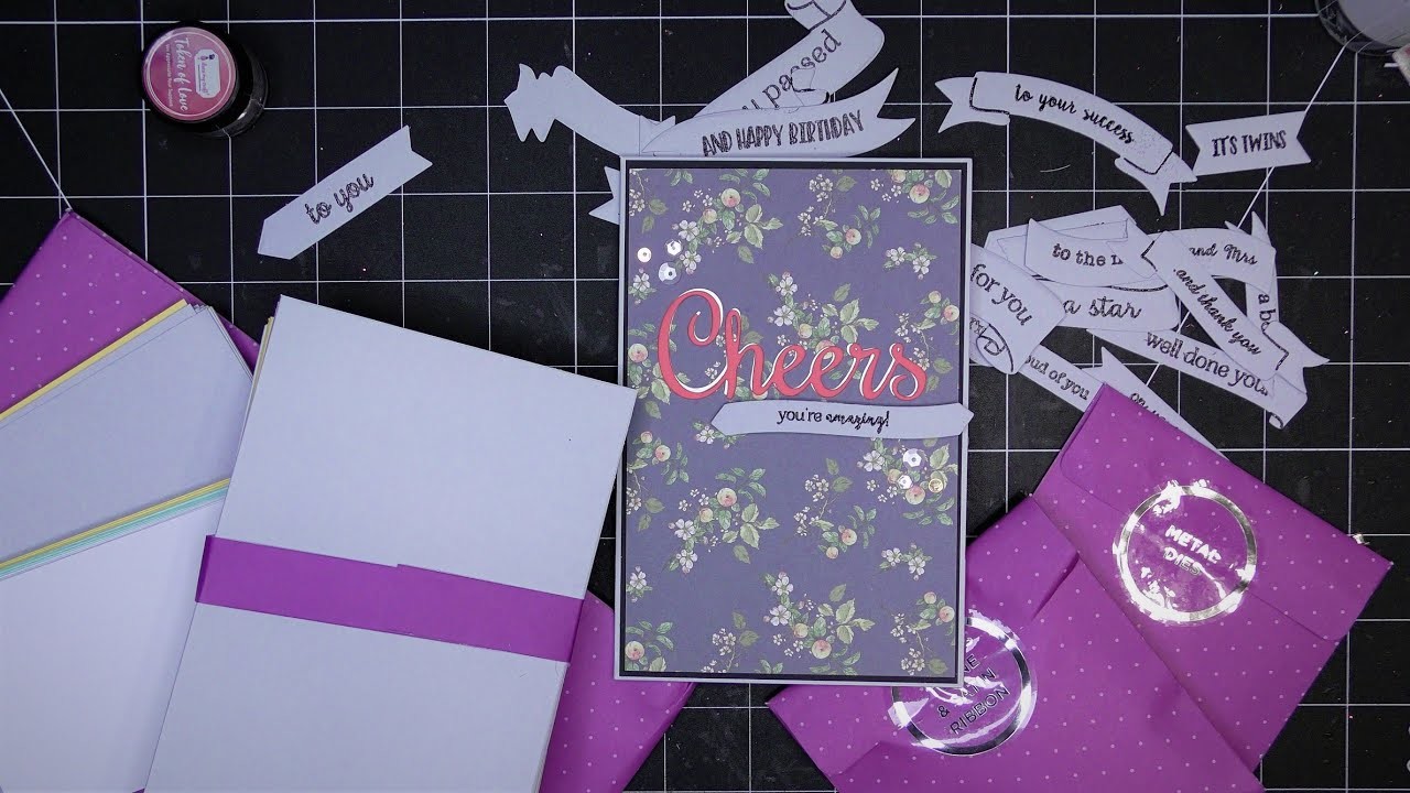 Crafter's Companion Sentiment Banner Autoship: "Celebrate" Review Tutorial!