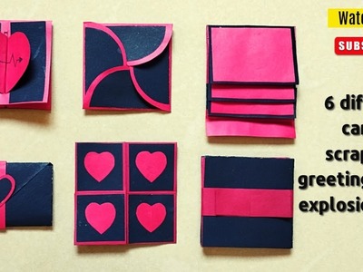 Different cards for explosion box | mini cards for scrapbook | love cards | how to make cards | card